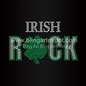 Irish Rock Rhinestone Heat Patterns
